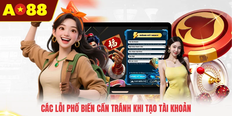 Các lỗi phổ biến cần tránh khi tạo tài khoản