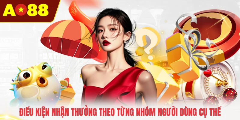 Điều kiện nhận thưởng theo từng nhóm người dùng cụ thể